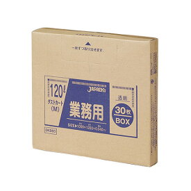 ジャパックス　業務用ダストカート用ゴミ袋　透明　120L　BOXタイプ　DKB93　1箱（30枚）