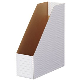 TANOSEE　ボックスファイル（ホワイト）　A4タテ　背幅100mm　グレー　1パック（10冊）