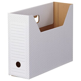 TANOSEE　ボックスファイル（ホワイト）　A4ヨコ　背幅100mm　グレー　1パック（10冊）