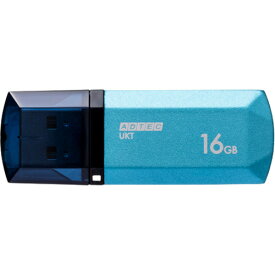アドテック　USB2．0　キャップ式フラッシュメモリ　16GB　シャイニングブルー　AD−UKTSL16G−U2R　1個