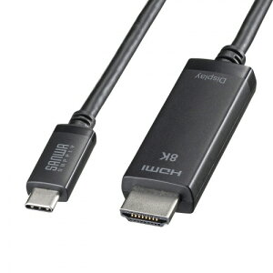 �T�����T�v���C�@TypeC�|HDMI�ϊ��P�[�u���i8K�^60Hz�Ή��j�@�u���b�N�@3m�@KC�|ALCHD8K30�@1�{ �y���������z