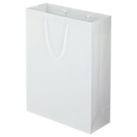 TANOSEE　マットコート手提袋　LL　ヨコ380×タテ500×マチ幅150mm　ホワイト　1パック（10枚）