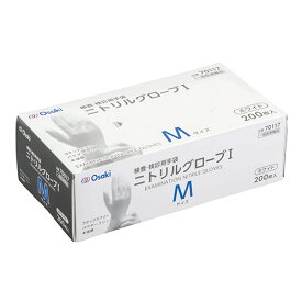オオサキメディカル　オオサキ　ニトリルグローブI　ホワイト　M　70117　1箱（200枚）