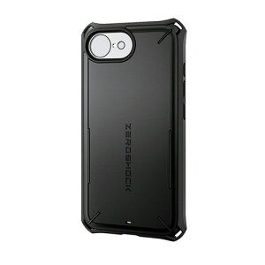 �y����񂹕i�z �G���R���@iPhone�@16e�@ZEROSHOCK�@Solid�@Plus�@�P�[�X�@�u���b�N�@PM�|A25SZEROSPBK�@1�� �y���������z