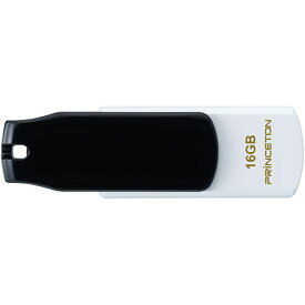 プリンストン　USBフラッシュメモリー　ストラップ付き　16GB　ブラック／ホワイト　PFU－T3KT／16GBKA　1個
