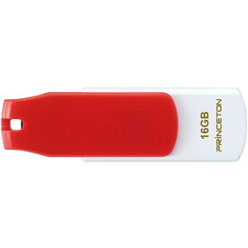 プリンストン　USBフラッシュメモリー　ストラップ付き　16GB　レッド／ホワイト　PFU－T3KT／16GMGA　1個