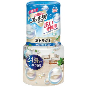 消臭芳香剤 お部屋のスッキーリ! 広い空間用 ルーミーリッチソープの香り 400ml 1個 消臭剤 芳香剤 玄関 室内用 アース製薬