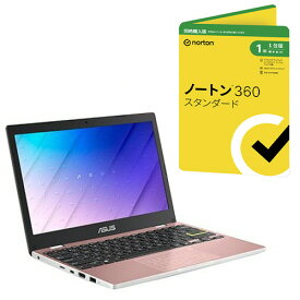 E210KA　モバイルノートPC　11．6型　Celeron　N4500　128GB（eMMC）　ピンク　Office付　＋　ノートン360スタンダード　1セット 【送料無料】