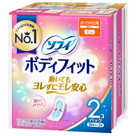 ユニ・チャーム　ソフィ　ボディフィット　ふつうの日用　羽なし　21cm　1パック（56枚：28枚×2個）