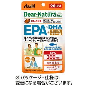 【お取寄せ品】 アサヒグループ食品　ディアナチュラスタイル　EPA×DHA＋ナットウキナーゼ　20日分　1個（80粒）