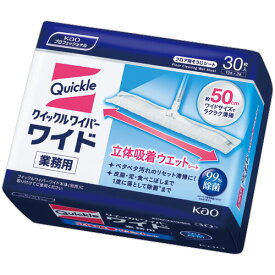 花王　クイックルワイパー　立体吸着ウエットシート　業務用　1セット（120枚：30枚×4パック） 【送料無料】