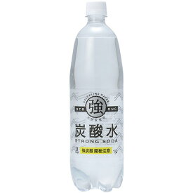 友桝飲料　強炭酸水　1L　ペットボトル　1ケース（15本）