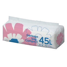 TANOSEE　ゴミ袋　コンパクト　透明　45L　1セット（600枚：50枚×12パック） 【送料無料】