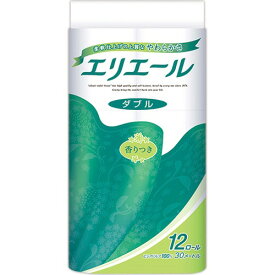 大王製紙　エリエール　トイレットティシュー　ダブル　芯あり　香りつき　30m　1セット（72ロール：12ロール×6パック）