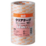 TANOSEE　クリアテープ　15mm×35m　1パック（10巻）