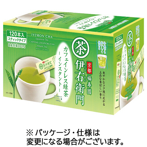 宇治の露製茶　伊右衛門　カフェインレスインスタント緑茶スティック　１箱（１２０本）