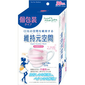 城山衛生材料　維持元空間マスク（個包装タイプ）　小さめサイズ　MF14　1パック（30枚）