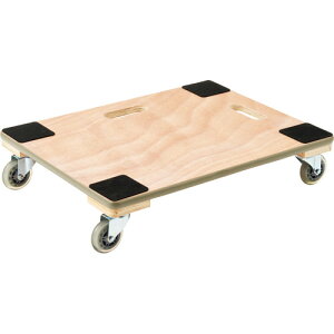 アイネット 木製平台車 静運 すべり止め付 100kg荷重 455×605mm IK501−02 1台 【送料無料】