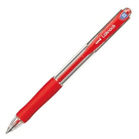 三菱鉛筆　油性ボールペン　VERY楽ノック　極細　0．5mm　赤　SN10005．15　1セット（10本）