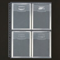 TANOSEE　小物用リフィル（ハードタイプ）　A4タテ　2・4・30穴　4ポケット　マチ・フタ付　1セット（15…