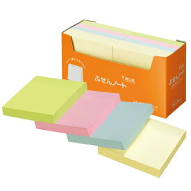 ハピラ　ふせん　ノート　75×75mm　4色　P7575　1セット（30冊：10冊×3パック）