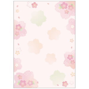 【お取寄せ品】 ササガワ OA対応和柄用紙 和ごころ A4判 彩桜 4−1030 1セット(50枚:10枚×5冊)