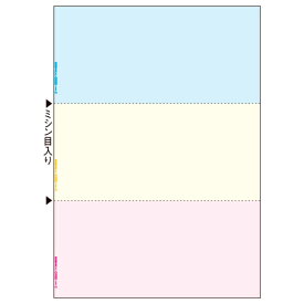 ヒサゴ　マルチプリンタ帳票（FSC森林認証紙）　A4　カラー　3面（ブルー／クリーム／ピンク）　FSC2012　1セット（500枚：100枚×5冊） 【送料無料】