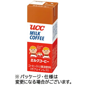 UCC　ミルクコーヒー　カフェインレス　200mL　紙パック　1ケース（24本）