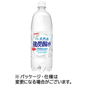 サンガリア　伊賀の天然水　強炭酸水　1L　ペットボトル　1セット（24本：12本×2ケース）