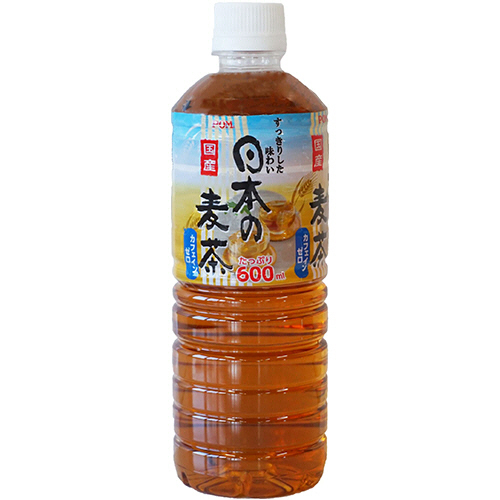 えひめ飲料　ＰＯＭ　日本の麦茶　６００ｍｌ　ペットボトル　１セット（４８本：２４本×２ケース） 