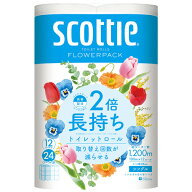【48ロール】トイレットペーパー シングル まとめ買い 2倍 長持ち スコッティ フラワーパック 香り付き …