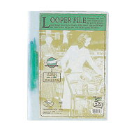リヒトラブ　ルーパーファイル　A4タテ　2穴　100枚収容　緑　F−3006　1セット（25冊） 【送料無料】