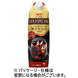 【お取寄せ品】 UCC　ゴールドスペシャル　アイスコーヒー　甘さひかえめ　1000mL　紙パック（口栓付）　1ケース（12本） 【送料無料】