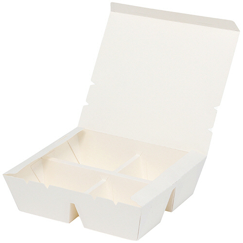 シモジマ ＨＥＩＫＯ 食品容器 エコランチボックス ４仕切 ホワイト