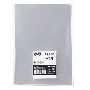 TANOSEE�@OPP�܁@�t���b�g�@A5�p�@160×220mm�@1�Z�b�g�i500���F100��×5�p�b�N�j