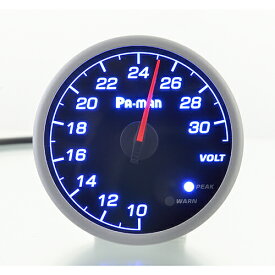 【Pa-manオリジナル】 電圧メーター DC12/24V アナログ表示 [バッテリー 電圧確認 高精度 視認性良] 電圧計