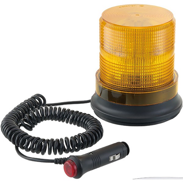 【正規通販】LED警告灯 DC12 24V フラッシュ 点滅 マグネット式 準防水 黄 パトライト 作業灯 ストロボ IP66