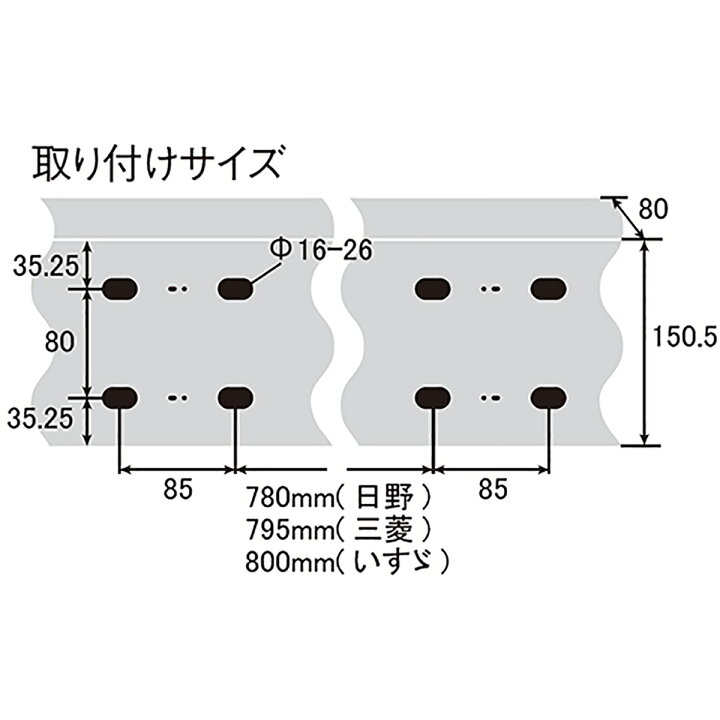 楽天市場 Pa Manオリジナル アルミリアバンパー 中型トラック用 バンパーカバー メッキ 付 新基準適合品 適用車種 日野 三菱 いすゞ パーマンショップ 楽天市場店