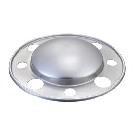 【Pa-manオリジナル】 センターキャップ 19.5インチ 新ISO規格 トラック 大型 フロント 8穴 1枚 ステンレス仕上げ ホイールセンターカバー パーマン