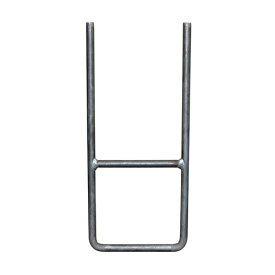 トラックステップ 足掛け 2段式 アオリ下 スチール製 幅202×高さ476mm 後付け(溶接)用 荷台昇降 補助 ステッパー