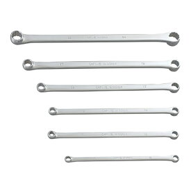ストレートメガネレンチ セット12角 6本セット ロングタイプ 10-24mm 狭い場所に 工具セット