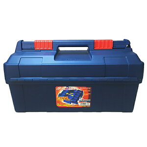 スーパーボックス 両開き 450×230×243mm 高耐衝撃性ポリプロピレン 中皿付 スライドロック 仕切板8枚 工具箱 ツールボックス 車載