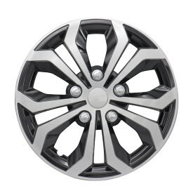 【Pa-manオリジナル】 ホイールカバー ホイルキャップ 15インチ ABS 4枚入 シルバー/ブラック スチールホイル用 汎用 外装