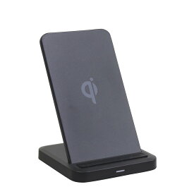ワイヤレス充電スタンド 5W Qi規格 iPhone 13/12/11/SE2,3 Android 縦/横置き デュアルコイル USBケーブル付 充電アダプタなし