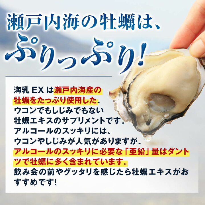販売実績15年突破！牡蠣亜鉛といえば「海乳EX」(1ヶ月分) 牡蠣 国内産 牡蠣サプリ カキ サプリ 亜鉛サプリ : 健康サポートセンター