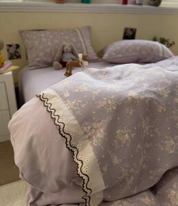 ーツ/フラットシーツ ダブル クイーン 掛ふとんカバー 4点セット 柔らか 優しい肌触り 通気 寝具カバーセット 四季通用 洗える