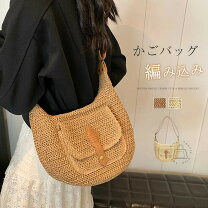 楽天市場】かごバッグ 半月型の通販