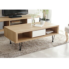 Living Low Table W1100×D550×H400mm テーブル 北欧 ナチュラル モダン シンプル 一人暮らし 収納付き ローテーブル 引き出し かわいい[送料無料][TF-0003]pachakagu