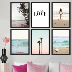 �P�i 33×43cm �A�[�g�p�l�� �g�t�� �t���[���G�� �C�� �r�[�` ���]�[�g �T�[�t�K�[�� �A�[�g�|�X�^�[ �Ǌ|�� �C���e���A�G�� �E�H�[���f�R