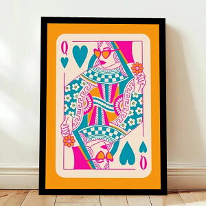 �P�i �z���� �A�[�g�|�X�^�[ 33×43cm �g�t���t���[���G�� �|�b�v�A�[�g �g�����v �n�[�g�̏��� �N�C�[�� �Ǌ|�� �C���e���A�G�� �E�H�[���f�R